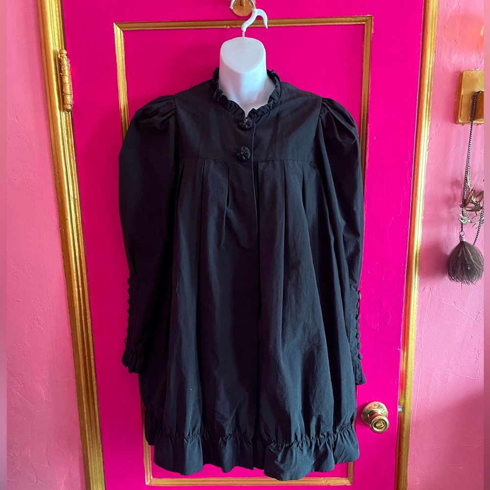 Twelve by Twelve black Victorian style dress coat with leg of mutton sleeves S/P